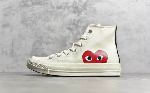 匡威1970s川久保玲白红 CDG x Converse Chuck Taylor All Star 匡威1970S白色高帮 莞产纯原版本匡威 货号：150205C