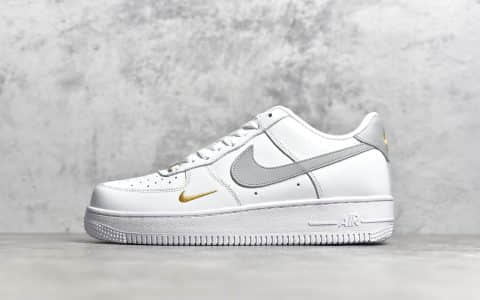 耐克空军白灰色低帮 NIKE Air Force 1’07 Low 莆田CJ纯原版本耐克空军白色鞋面灰色勾荔枝皮 货号：CZ0270-106