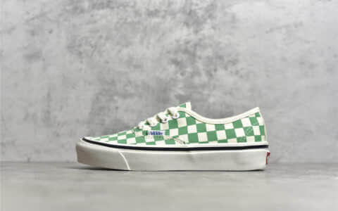 万斯绿色棋盘格低帮一脚蹬 Vans Authentic 莞产纯原万斯工厂 万斯代工厂