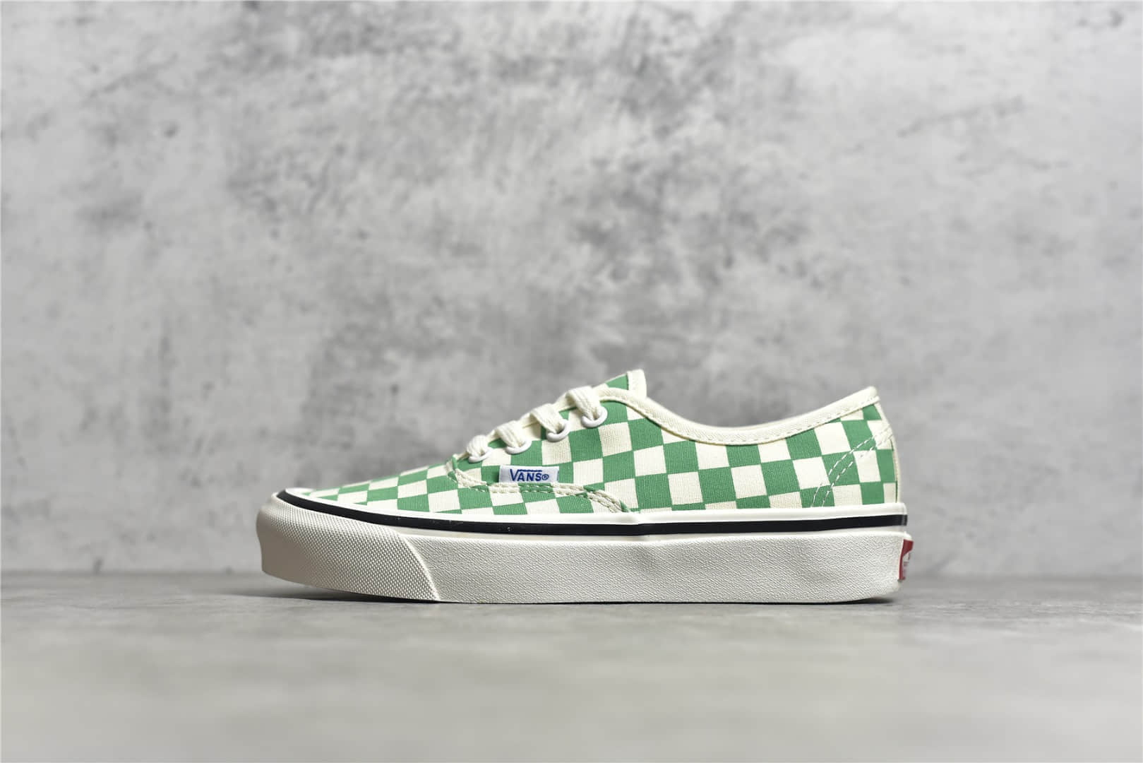 万斯绿色棋盘格低帮一脚蹬 Vans Authentic 莞产纯原万斯工厂 万斯代工厂