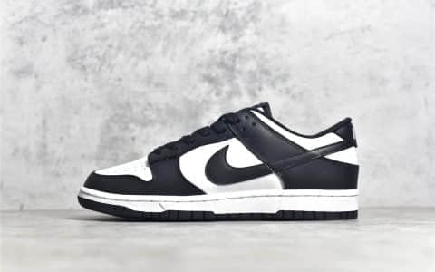 耐克Dunk黑白熊猫低帮 NIKE Dunk Low Retro "Black" 耐克Dunk熊猫经典黑白 耐克板鞋 货号：DD1391-100