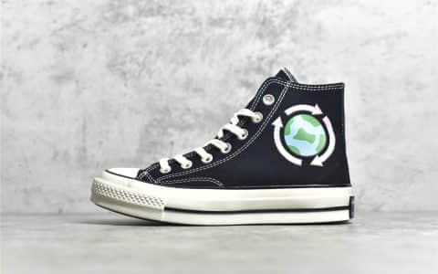 匡威反战主题联名 Converse Chuck Taylor All Star”Seek Peace”Hi 匡威1970S黑色高帮 匡威新款匡威黑色帆布鞋