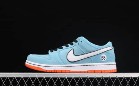 耐克Dunk SB 58俱乐部联名款 CLUB 58 x Nike SB Dunk Low Pro “Club 58 Gulf” 耐克Dunk SB蓝白色低帮 货号：BQ6817-401