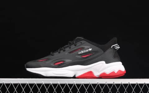 阿迪达斯水管二代黑色跑鞋 adidas Ozweego Celox M 阿迪达斯黑红色轻跑鞋 货号：GZ7218