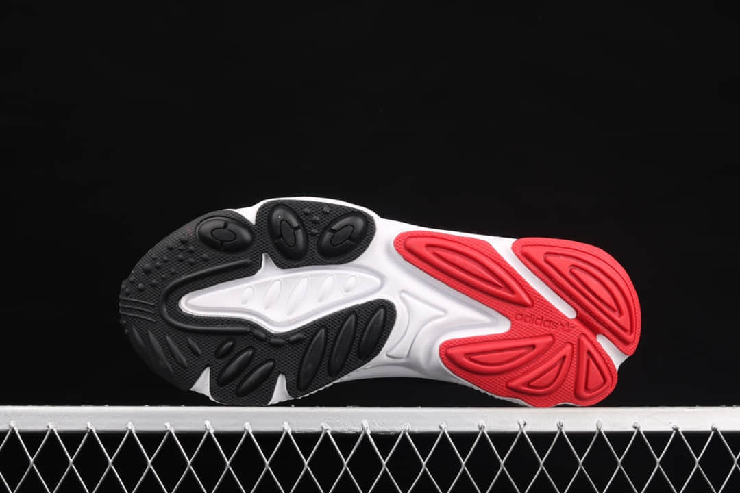 阿迪达斯水管二代黑色跑鞋 adidas Ozweego Celox M 阿迪达斯黑红色轻跑鞋 货号：GZ7218-潮流者之家