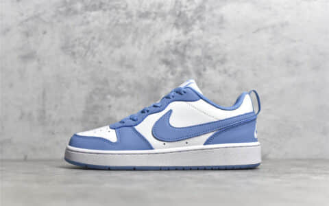 耐克Court白蓝低帮板鞋 Nike Court Borough Low 2 耐克类似AJ1的板鞋白蓝低帮 货号：CW1624 100