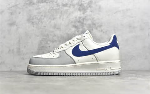 耐克空军一号小巴黎雾霾蓝 Nike Air Force 1 Low 07耐克空军白蓝低帮 耐克空军荔枝皮 货号：CT5566-033