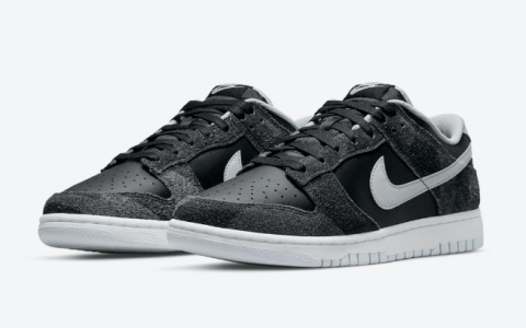 耐克Dunk黑灰低帮 Nike Dunk Low “Animal Pack” 耐克Dunk奥利奥翻毛皮加皮革鞋身 货号：DH7913-001