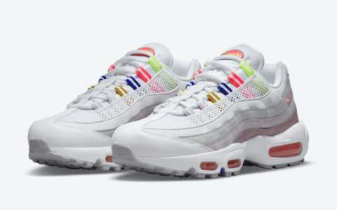 耐克MAX95渐变色 耐克新款老爹鞋Nike Air Max 95 “White Multi” 耐克全新AIR MAX95官图 货号：DH5722-100