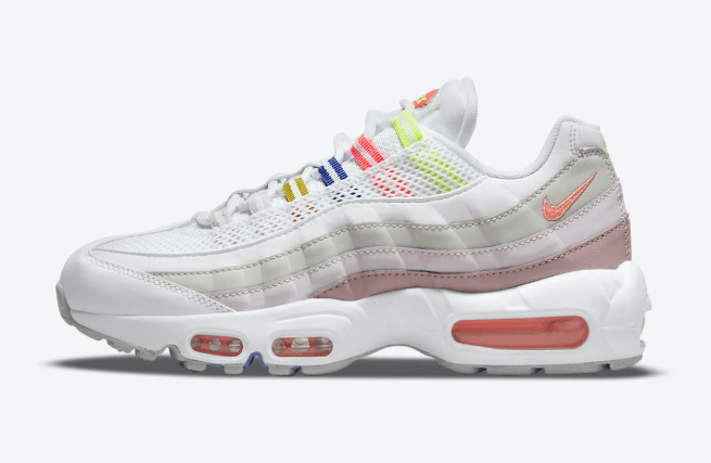 耐克MAX95渐变色 耐克新款老爹鞋Nike Air Max 95 “White Multi” 耐克全新AIR MAX95官图 货号：DH5722-100