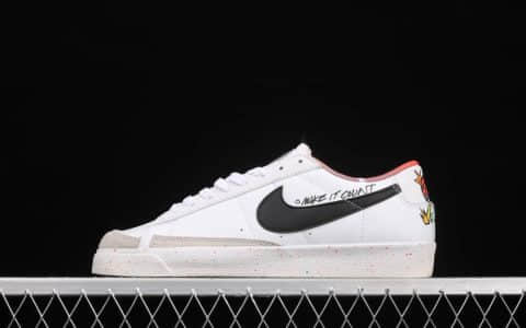耐克开拓者篮球小子 Nike Blazer Low 耐克开拓者镭射板鞋 耐克小白鞋新款 货号：DJ4279-101