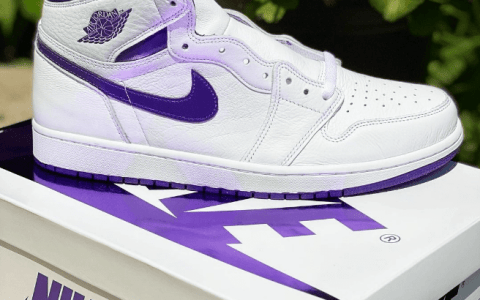 AJ1白紫元年复刻 Air Jordan 1 High OG WMNS “Court Purple” 全新AJ1白紫配色实物图 货号：CD0461-151