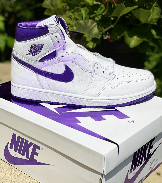 AJ1白紫元年复刻 Air Jordan 1 High OG WMNS “Court Purple” 全新AJ1白紫配色实物图 货号：CD0461-151