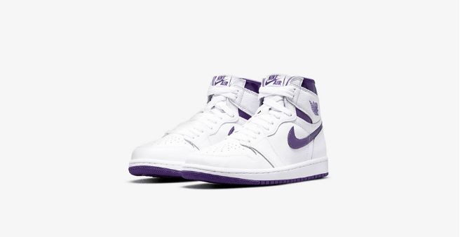 AJ1白紫元年复刻 Air Jordan 1 High OG WMNS “Court Purple” 全新AJ1白紫配色实物图 货号：CD0461-151