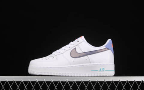 耐克空军白色镭射勾 Nike Air Force 1 Low 空军低帮板鞋 耐克休闲板鞋 空军白紫低帮 货号：DC8188-100