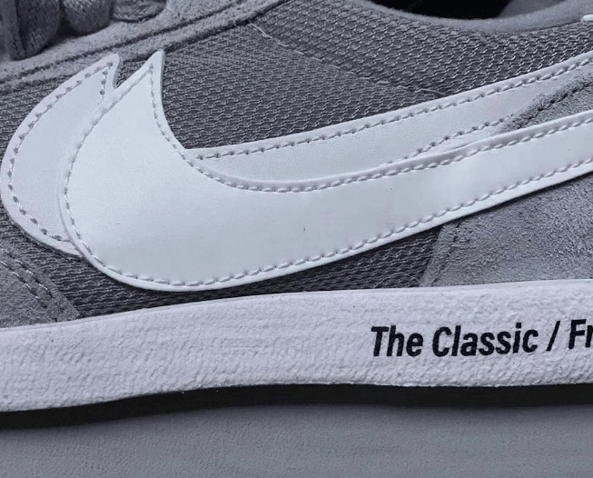 耐克Sacai闪电三方联名实物图 fragment x sacai x Nike LDWaffle 耐克Sacai联名白灰色 货号：DH2684-001