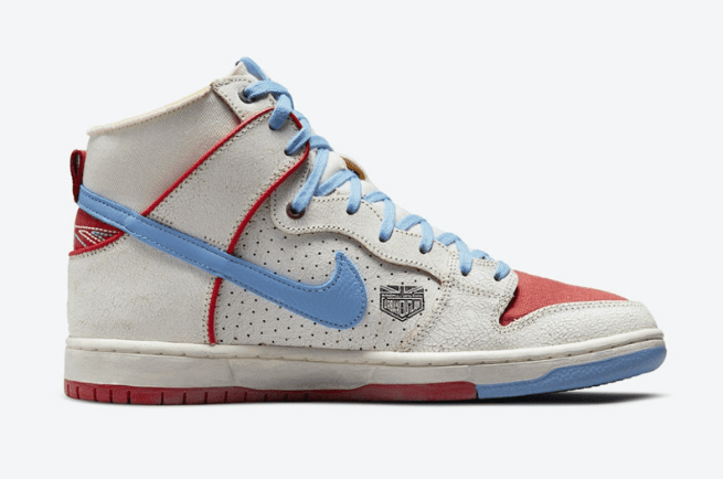 耐克保时捷联名 Ishod Wair x Magnus Walker x Nike SB Dunk High 耐克SB Dunk白蓝红高帮 货号：DH7683-100