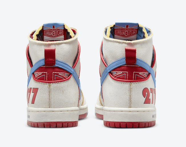 耐克保时捷联名 Ishod Wair x Magnus Walker x Nike SB Dunk High 耐克SB Dunk白蓝红高帮 货号：DH7683-100