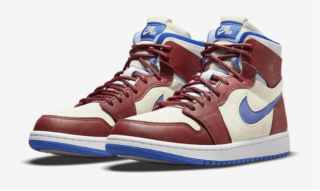 AJ1 ZOOM酒红色高帮 Air Jordan 1 High Zoom Comfort WMNS AJ1新配色2021新款 货号：CT0979-104