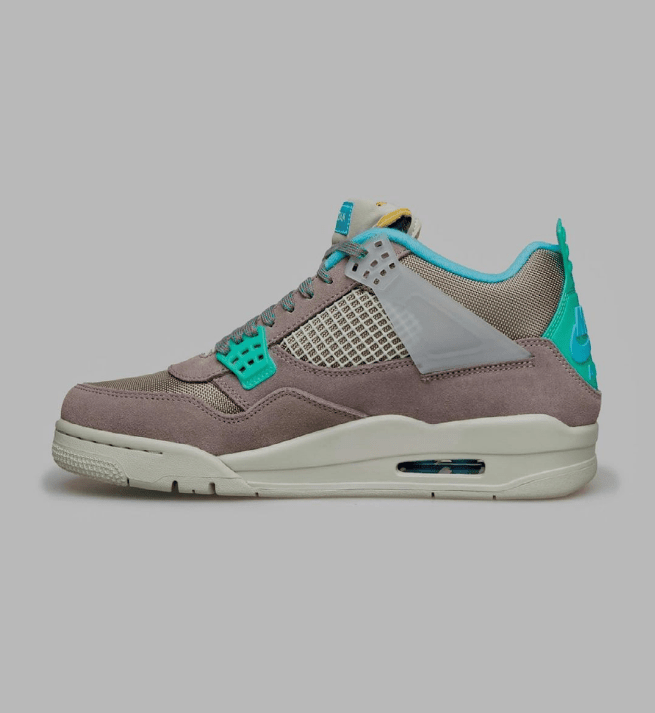 全新AJ4 Union联名款两个新配色即将发售 Union x Air Jordan 4 “Desert Moss” AJ4洛杉矶知名球鞋店铺联名 货号：DJ5718-300