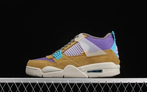 AJ4 Union LA联名 Union LA x Air Jordan 4 Retro “Desert Moss” AJ4洛杉矶知名球鞋店铺联名款黄紫色 货号：DJ5718-300