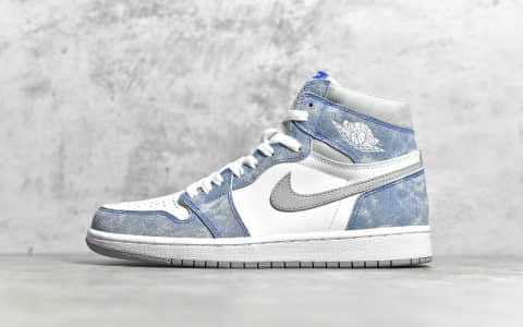 AJ1水洗蓝高帮LJR纯原版本 Air Jordan 1 Retro "Hyper Royal" KL薄荷糖 AJ1皇家蓝高帮 货号：555088-402