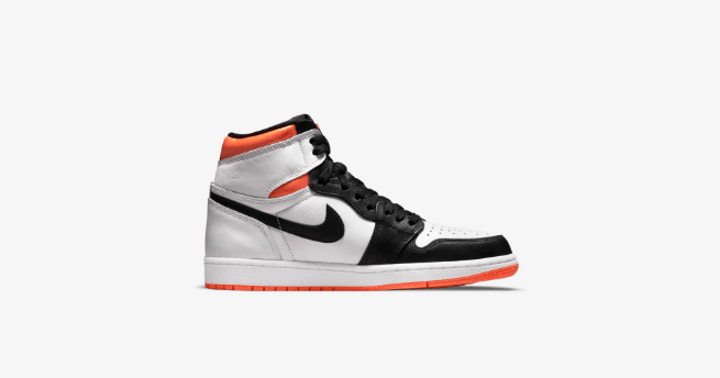 AJ1扣碎篮板中帮 Air Jordan 1 Hi “Electro Orange” 全新AJ1白黑橙中帮预告 货号：555088-180