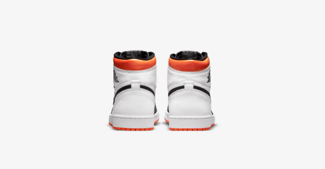 AJ1扣碎篮板中帮 Air Jordan 1 Hi “Electro Orange” 全新AJ1白黑橙中帮预告 货号：555088-180