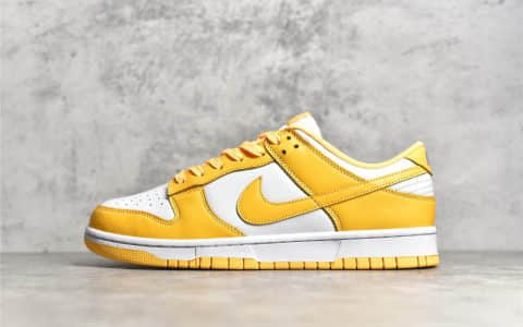 耐克Dunk白黄色低帮 NIKE SB DUNK LOW LASER ORANGE 耐克Dunk纯原版本 货号：DD1503-800