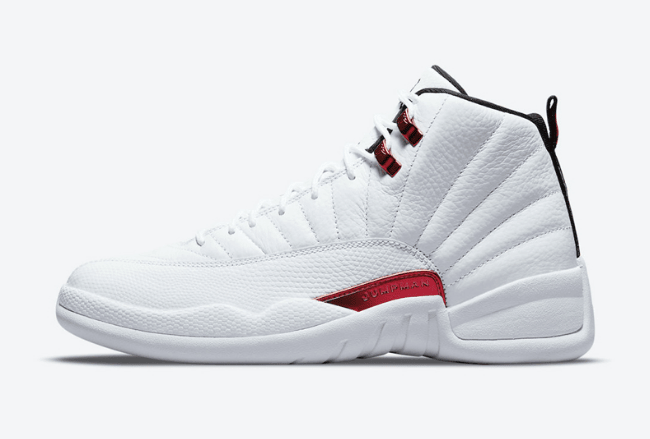 AJ12红扣实物图 Air Jordan 12 “Twist” 全新AJ12白红配色曝光 AJ12 Twist实战球鞋 货号：CT8013-106