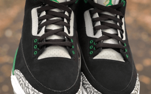 AJ3黑绿实战球鞋实物图 Air Jordan 3 “Pine Green” AJ3俄勒冈全新配色 货号：CT8532-030