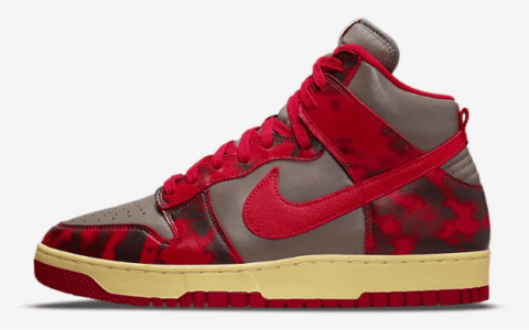 耐克Dunk红色迷彩高帮 Nike Dunk Hi 1985 “Red Acid” 全新耐克Dunk红色复古配色发售 货号：DD9404-600