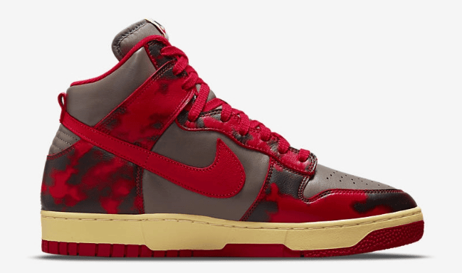 耐克Dunk红色迷彩高帮 Nike Dunk Hi 1985 “Red Acid” 全新耐克Dunk红色复古配色发售 货号：DD9404-600