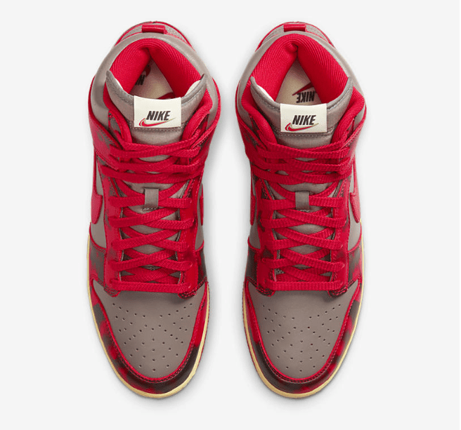 耐克Dunk红色迷彩高帮 Nike Dunk Hi 1985 “Red Acid” 全新耐克Dunk红色复古配色发售 货号：DD9404-600