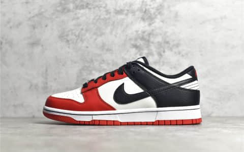 耐克SB Dunk芝加哥低帮 Nike SB Dunk Low 黑白红75周年 芝加哥公牛队 耐克SB Dunk黑白红低帮 货号：DD1503-109