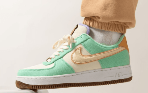 耐克空军菠萝新配色官图 Nike Air Force 1 Low “Happy Pineapple” 耐克空军帆布鞋 空军白绿低帮 货号：CZ0268-300