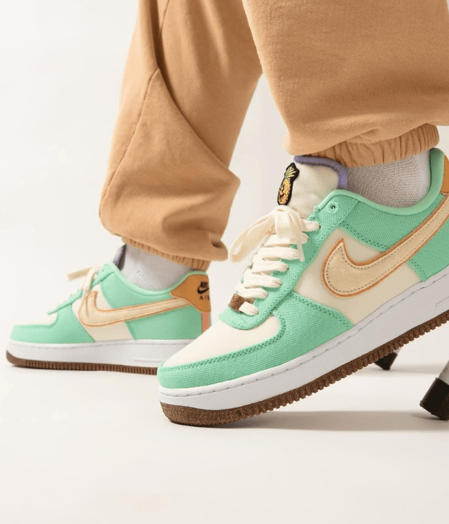 耐克空军菠萝新配色官图 Nike Air Force 1 Low “Happy Pineapple” 耐克空军帆布鞋 空军白绿低帮 货号：CZ0268-300