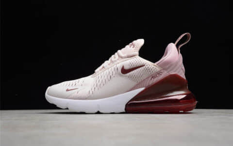 耐克MAX270粉酒红轻跑鞋 Nike Air Max 270莆田耐克MAX气垫系列 耐克复刻 货号：AH6789-601