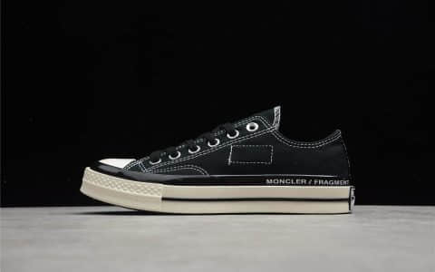 匡威藤原浩联名 MONCLER x fragment design x CONVERSE 匡威黑色闪电低帮 匡威三方联名 货号：172320C