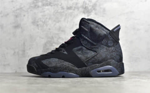 AJ6黑丝绸中国结花卉纹理 Air Jordan 6 SD WMNS “Singles Day” AJ6中国限定 AJ6黑色实战球鞋 货号：DB9818-001