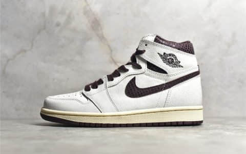 AJ1白粽色蛇纹高帮 AirJordan 1 Retro 真标公司级AJ1渠道 纯原版本AJ1 货号：DO7097-100