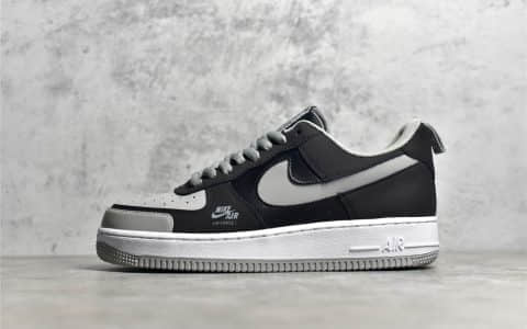 耐克空军影子灰低帮 Nike Air Force 1 Premium 影子灰配色 耐克空军黑灰低帮 货号：BQ6818-009