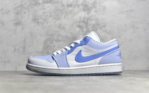 AJ1蓝眼AJ1二次元大眼睛 Air Jordan 1 low “Mighty swooshes” AJ1白蓝低帮 货号：DM5442-040