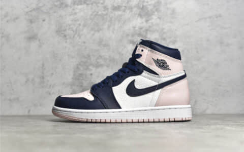 AJ1白蓝粉高帮H12纯原版本 Air Jordan 1 AJ1粉色脚趾 最好的AJ1复刻 货号：DD9335-641