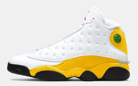 AJ13白黄高帮实战球鞋 Air Jordan 13 “Del Sol” 全新AJ13柠檬黄配色效果图 货号：414571-167