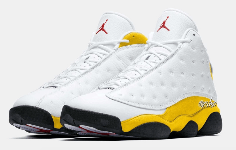 AJ13白黄高帮实战球鞋 Air Jordan 13 “Del Sol” 全新AJ13柠檬黄配色效果图 货号：414571-167