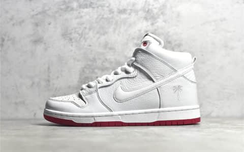 耐克Dunk SB椰子树刮刮乐白红高帮 Nike Dunk SB High Kevin Bradley 莆田耐克工厂 货号：AH9613-116