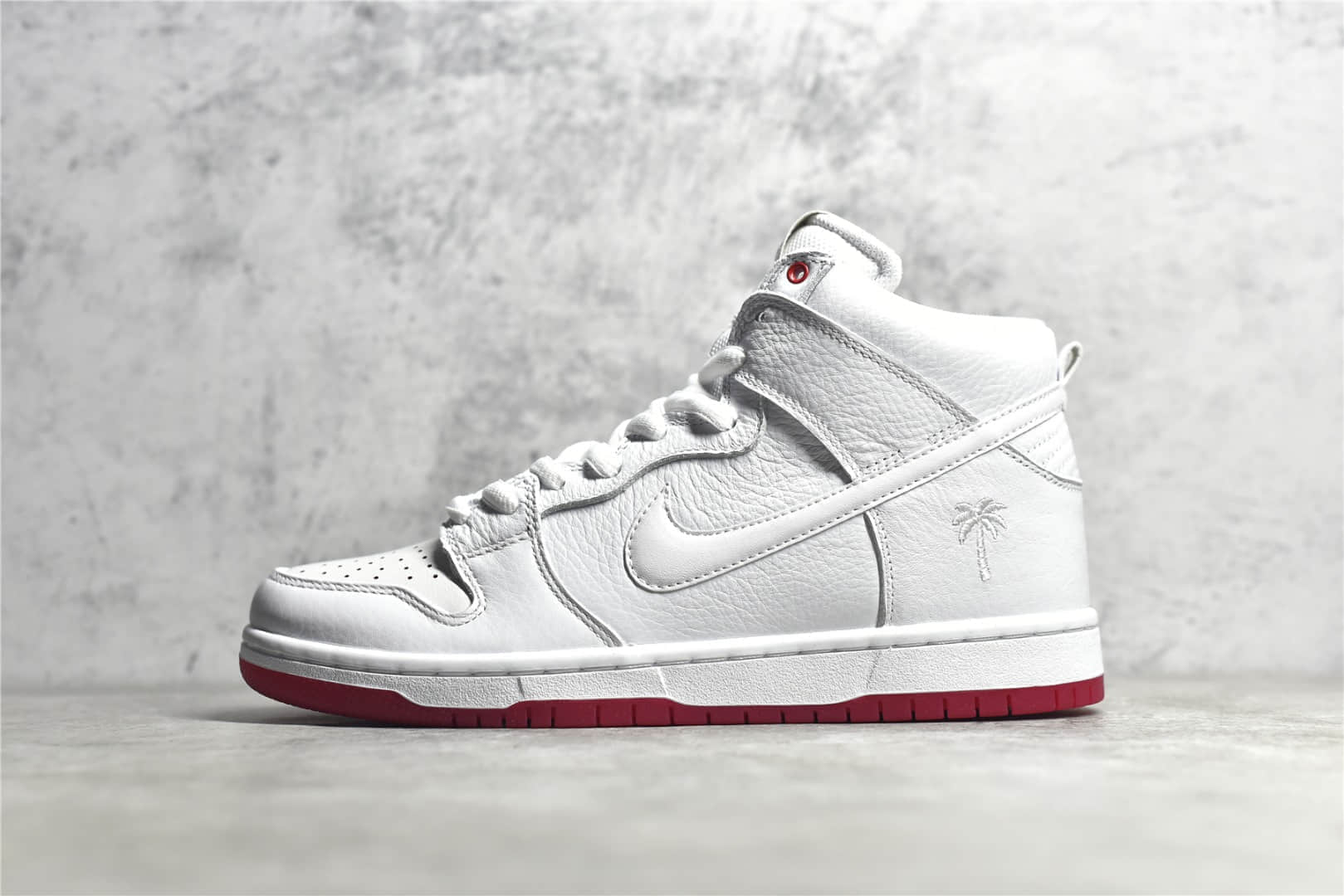 耐克Dunk SB椰子树刮刮乐白红高帮 Nike Dunk SB High Kevin Bradley 莆田耐克工厂 货号：AH9613-116