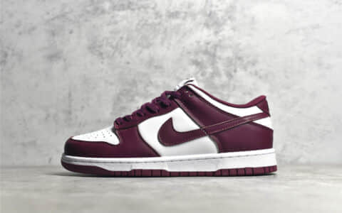 耐克SB Dunk酒红低帮 Nike SB Dunk Low“Bordeaux”Pz 莆田纯原鞋 耐克Dunk白红低帮 货号：DD1503-108