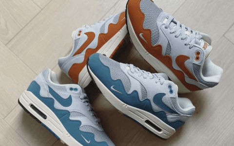 耐克AIR MAX1水蓝色联名款 Patta x Nike Air Max 1 “Noise Aqua”上脚图曝光  货号：DH1348-004